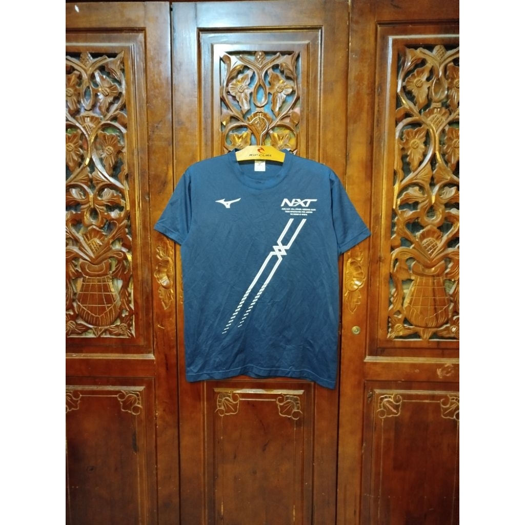 KAOS JERSEY RUNNING OLAHRAGA SPORT DRYFIT MIZUNO SIZE M SECOND