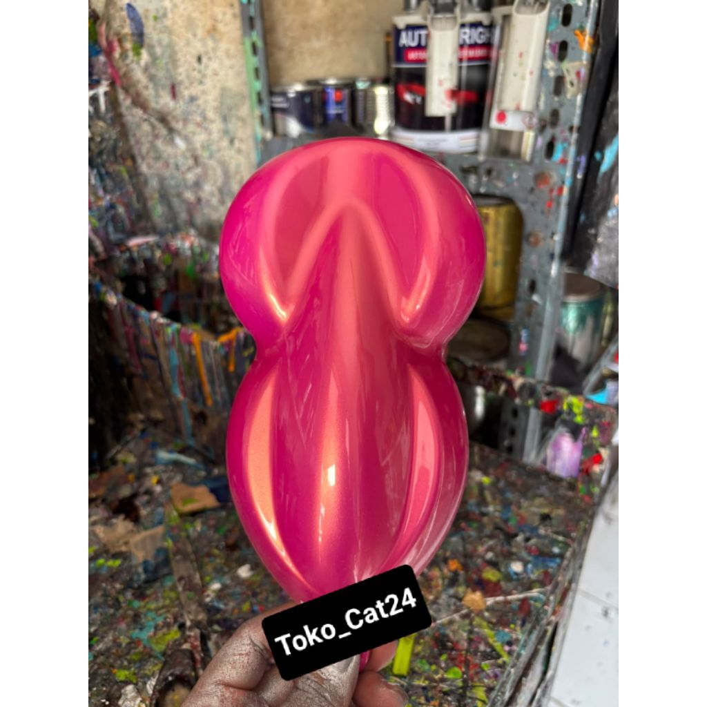 cat pink lembayung gold pu/cat pink metalik lembayung gold pu polyuretane 100%