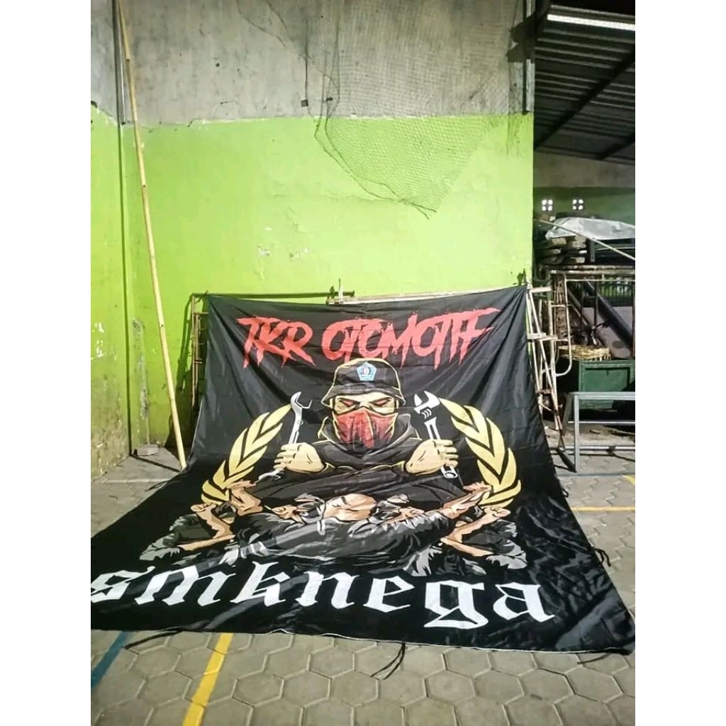 Custom Bendera Bahan Poly 300x200cm