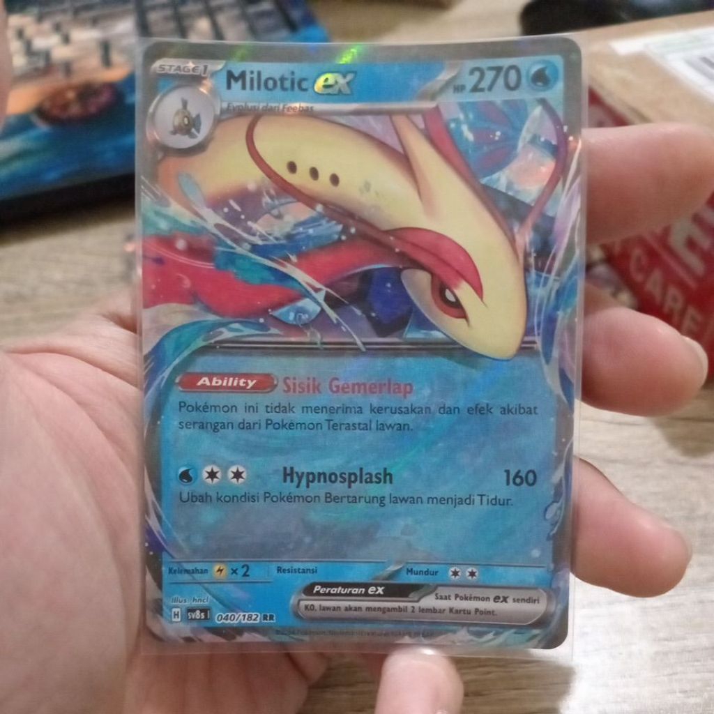 KARTU POKEMON MILOTIC ex RR INDONESIA HOLO