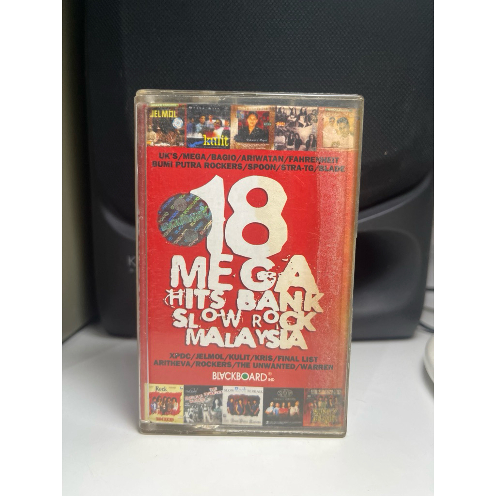 Kaset Pita 18 MEGA HITS BANK SLOW ROCK MALAYSIA