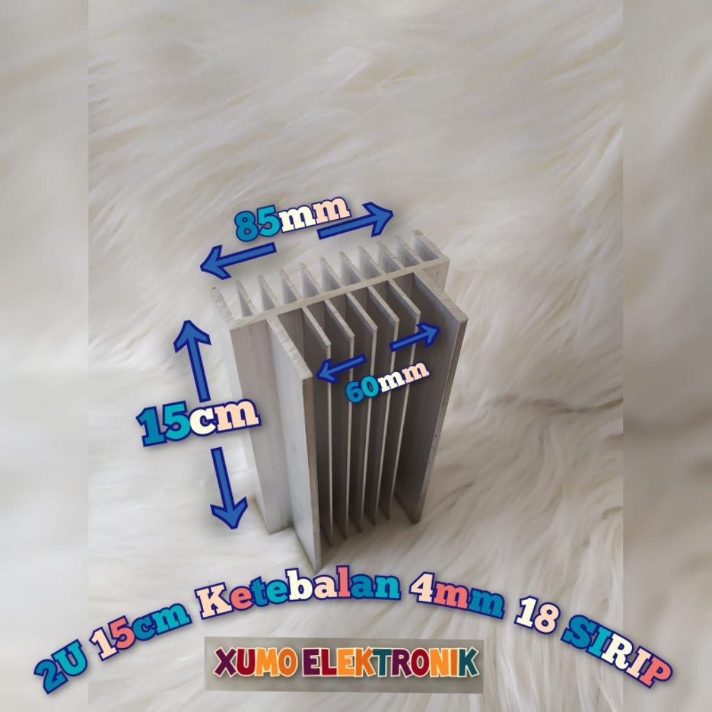 HS 2U 15cm heatsink pendingin 2U 15 cm built up 18 SIRIP