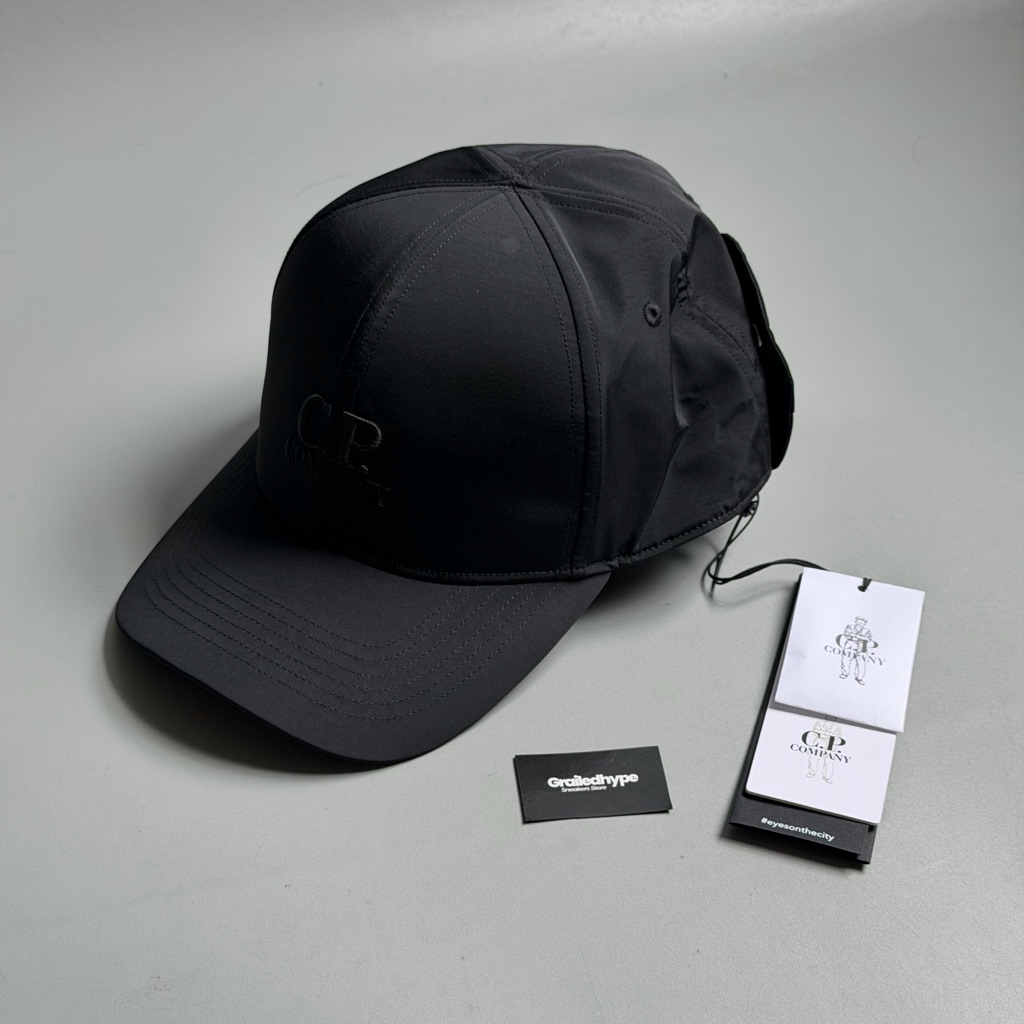 CP Company Logo Lens Baseball Cap Black