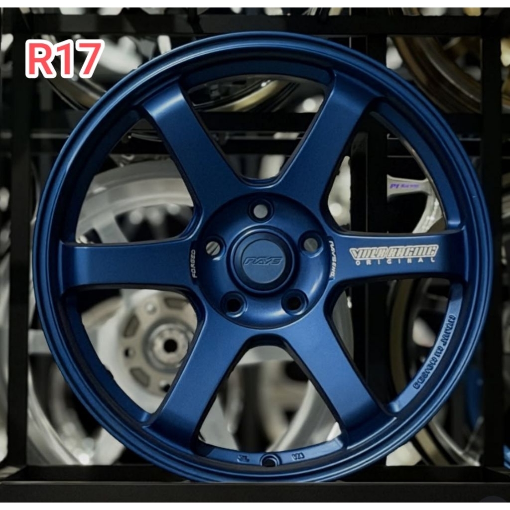 Velg Rays TE37 R17 Blue Magnesium 5x114
