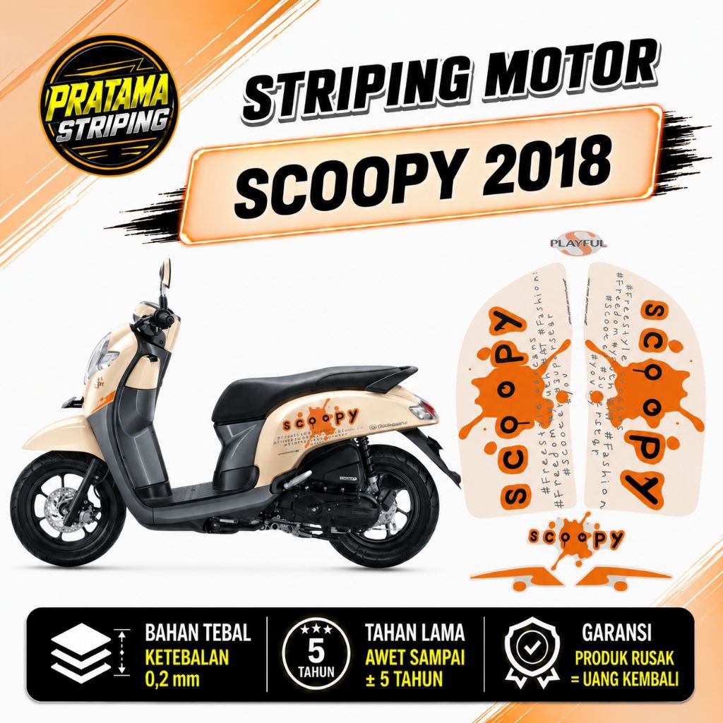 STRIPING HONDA SCOOPY 2018 STICKER LIS LIST HONDA SCOOPY 2018 STRIPING HONDA SCOOPY STYLISH 2018 STI