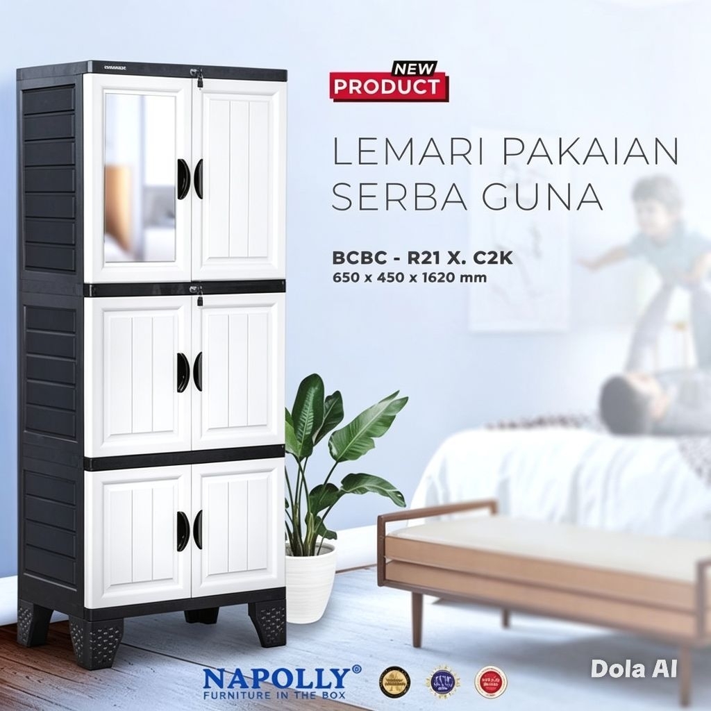 Napolly Lemari Pakaian BCBC G/R.21X.CK