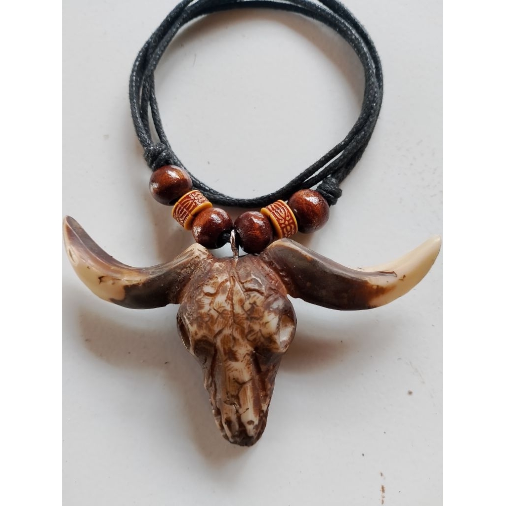 kalung etnik tribal tengkorak kerbau