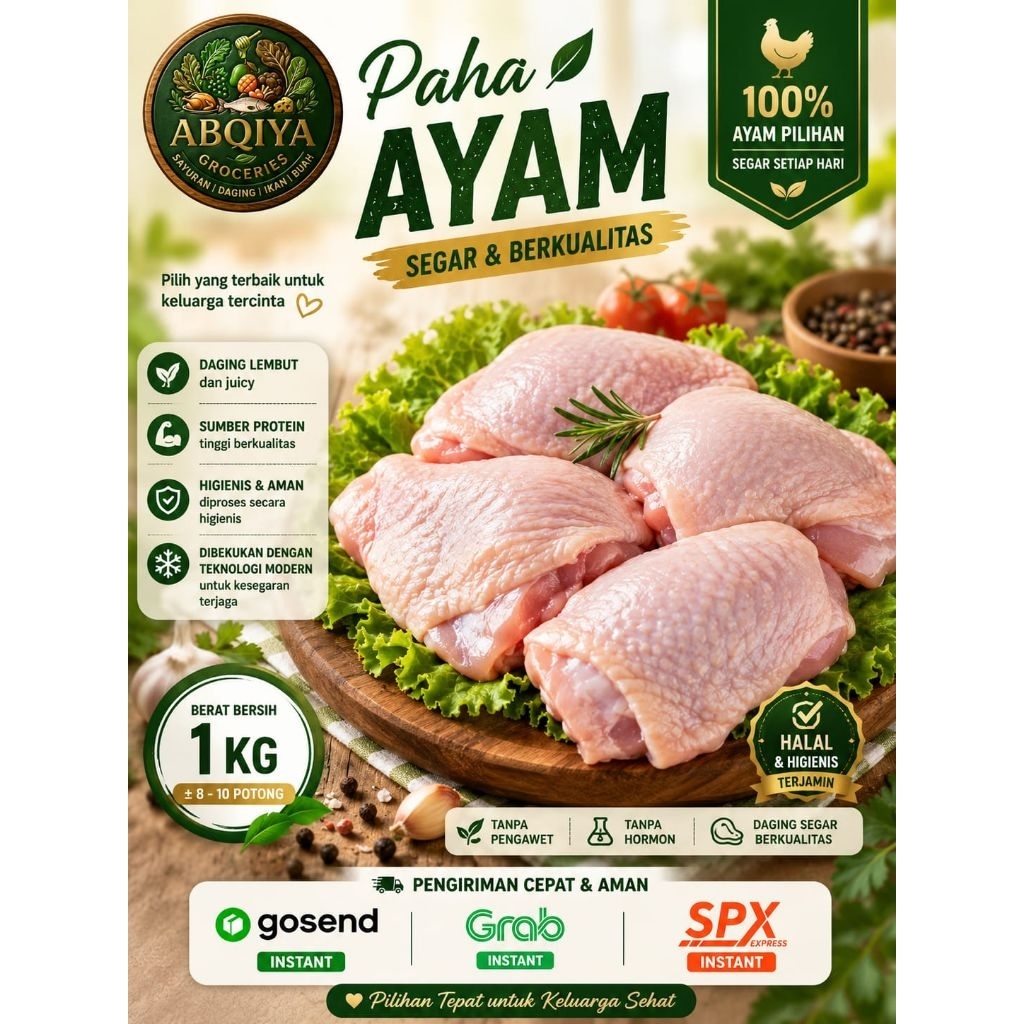1 KG DAGING AYAM PAHA ATAS 1000 G KARAWANG CIKAMPEK
