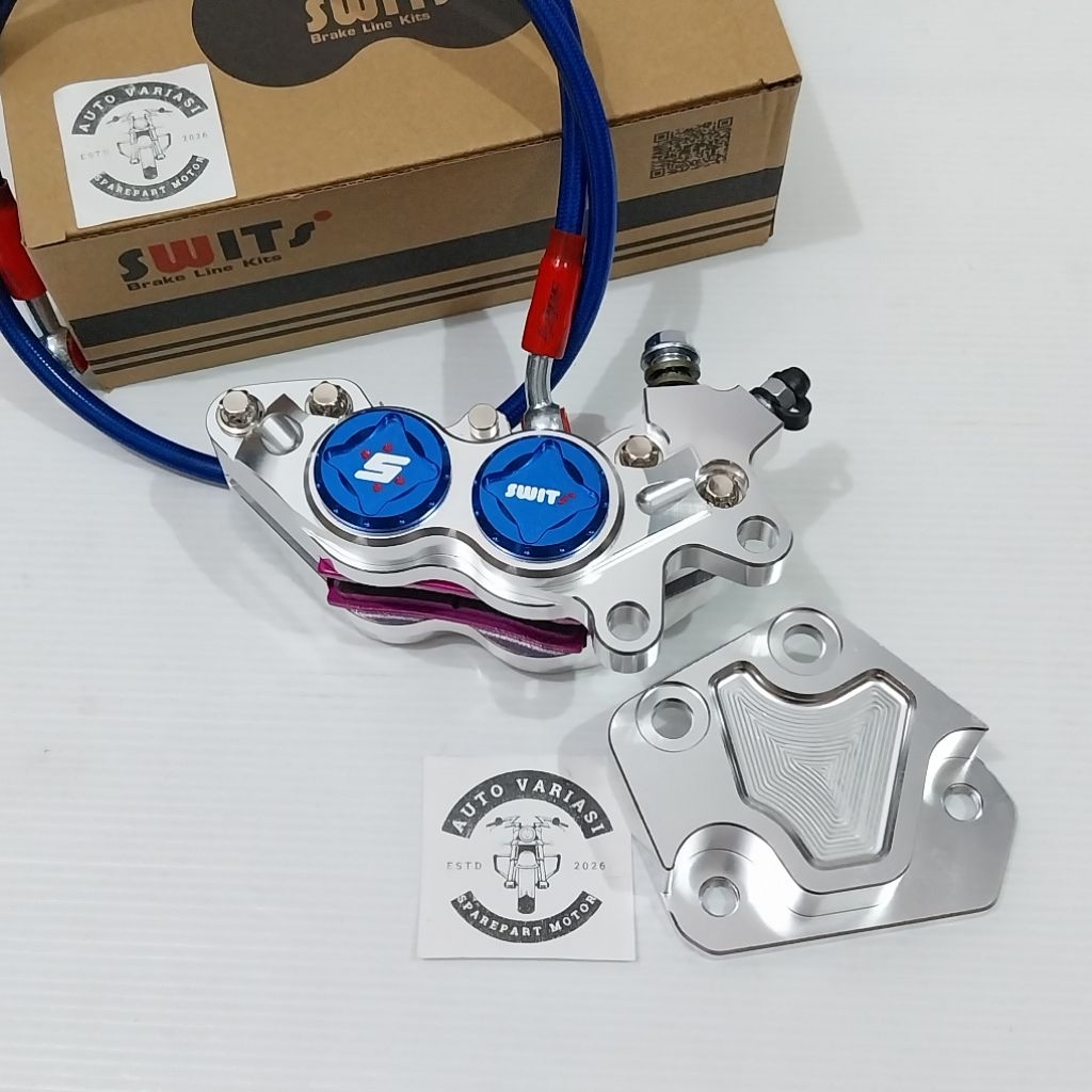 breket plus kaliper NMAX kaliper bigpot SWITS cnc 4 piston