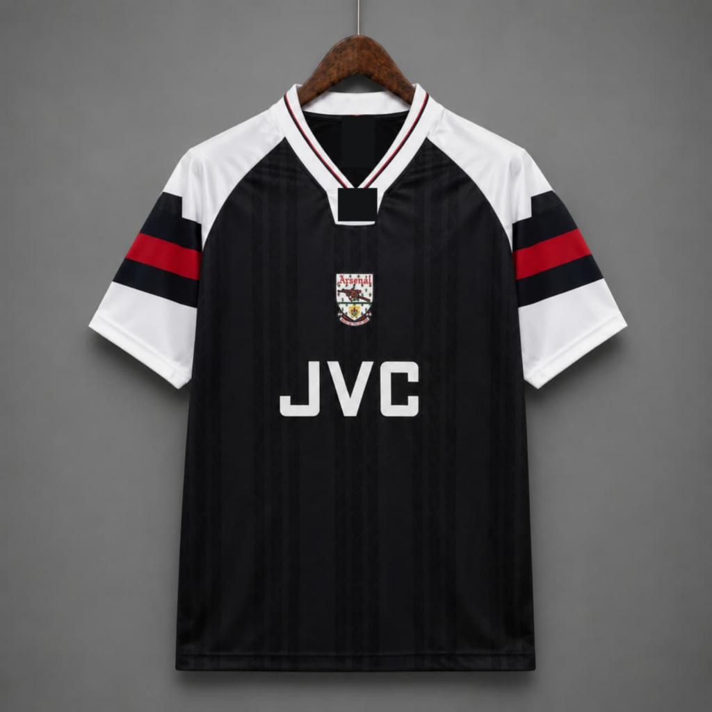 JERSEY CLASSIC VINTAGE RETRO ARSENAL JVC BLACK FULLPRINTING FREE COSTUME NAMA DAN NOMOR SUKA SUKA