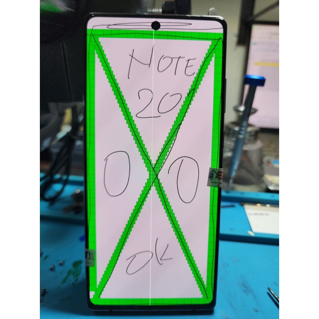 lcd frem samsung Note 20 biasa