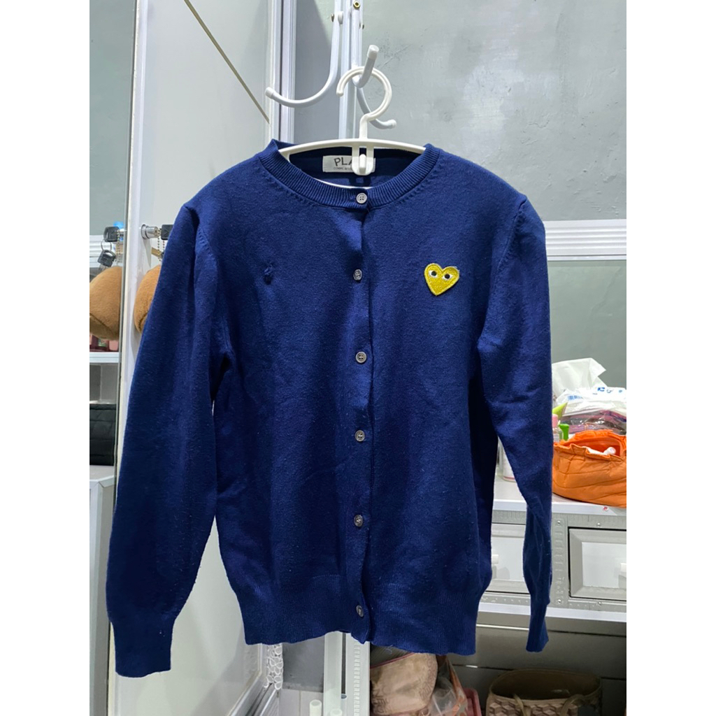cardigan play cdg navy