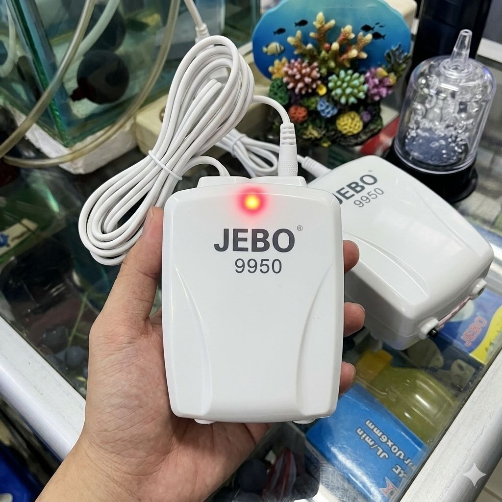 Aerator Jebo 9950 ACDC Original Airpump / Pompa Oksigen Aquarium/Kolam ikan