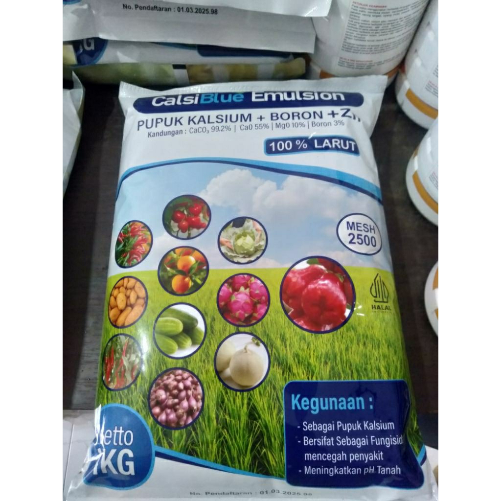 Pupuk CalsiBlue Emulsion 1 Kg - Pupuk Kalsium Boron Zn