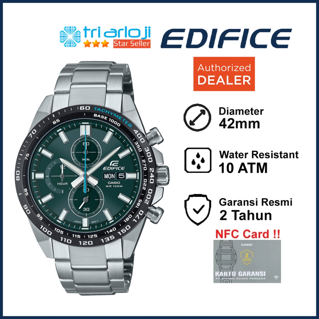 Casio EDIFICE EFR-574DB-3AVUDF Jam Tangan Pria Analog Stainless Chronograph EFR-574DB-3A EFR574DB