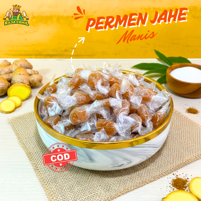 250gram Permen Jahe - Rasa Jahe Asli, Gula Merah, Lega Tenggorokan