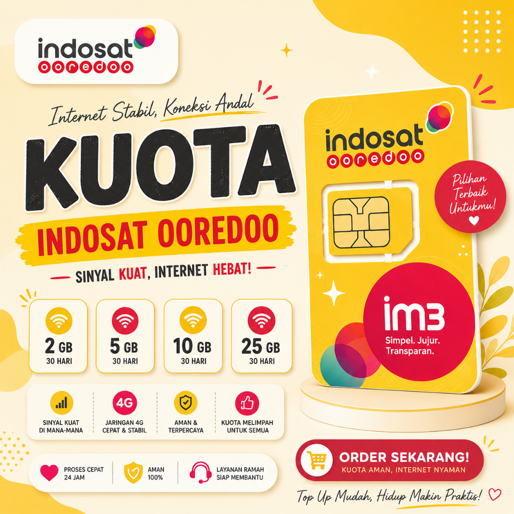 KUOTA INTERNET INDOSAT OOREDOO FREEDOM INJECT MURAH FAST RESPON