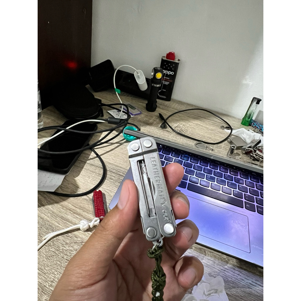 Leatherman Micra Stainless Steel Original Bekas Rapi Lengkap Pouch