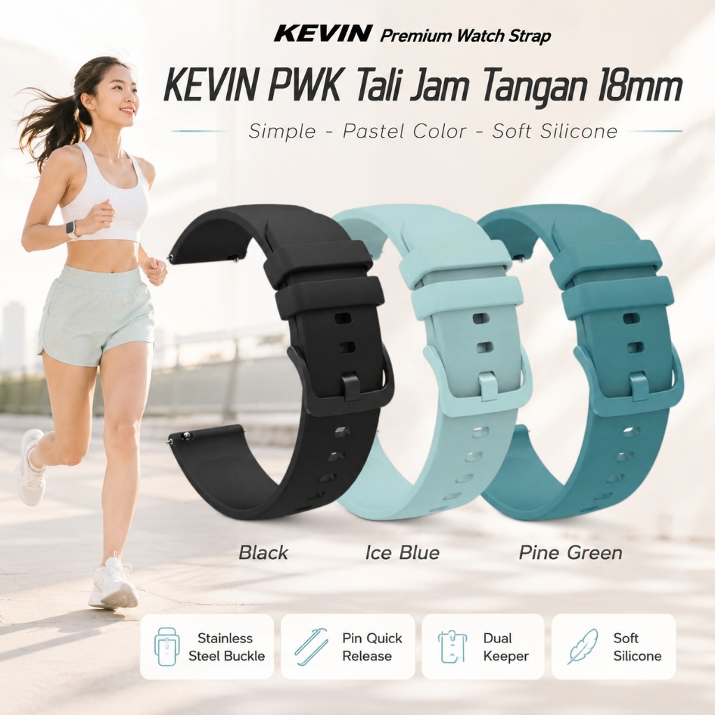 PWK Tali Jam Tangan 18mm Kompatibel Seiko 5 Automatic Seri SNK803 SNK805 SNK807 SNK809 SNK381 SNK793