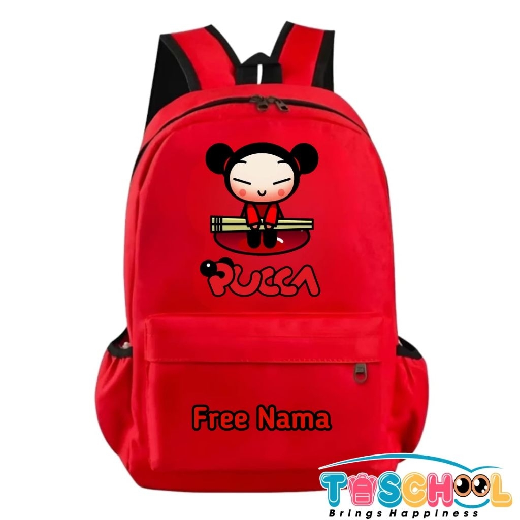 TAS RANSEL ANAK KARAKTER PUCCA FREE NAMA