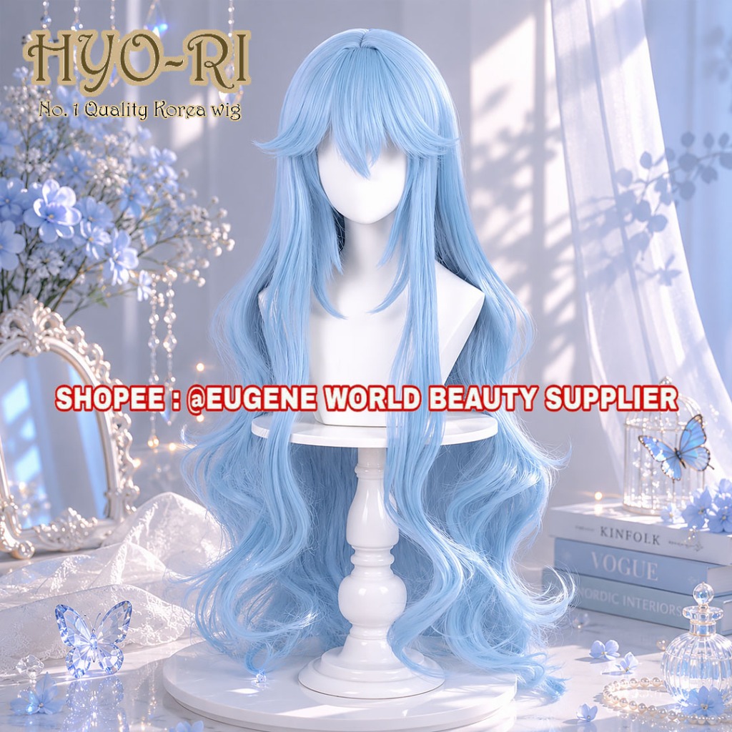 READY STOCK - WIG REI AYANAMI WIG AYANAMI REI WIG COSPLAY ANIME NEON GENESIS EVANGELION WIG WANITA P