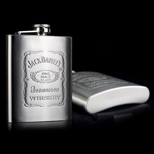 BOTOL MINUM WINE CLASSIC LIQUOR STAINLESS STEEL 7oz JACK DANIEL