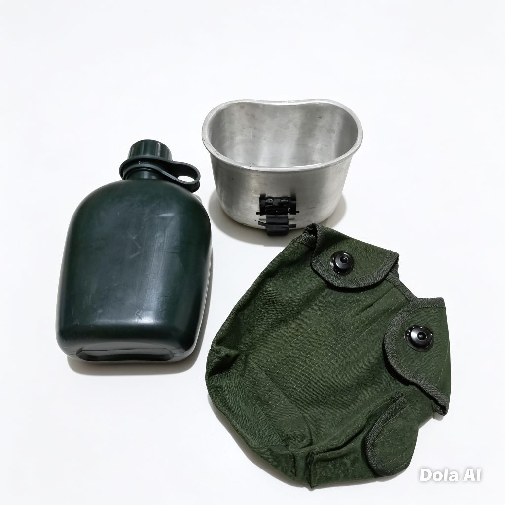 Peples hijau 1set botol air minum tni-polri original