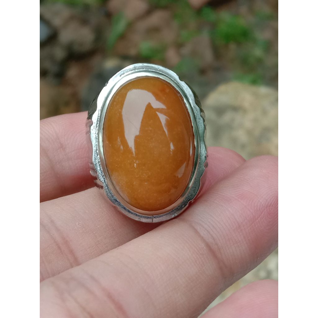 CINCIN BATU AKIK GARUT KUNING KAPAS