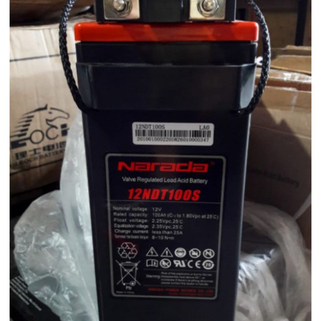 Baterai Aki VRLA NARADA 12 VOLT 100 AMPERE HOUR LIKE NEW SECOND COCOK UNTUK PLTS ( PEMBANGKIT LISTRI