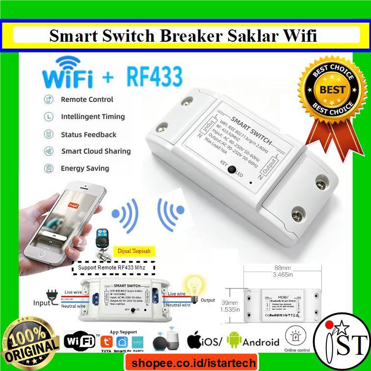 SONOFF Smart switch Smart home Saklar Remote Wifi via Android iOS Home Automation