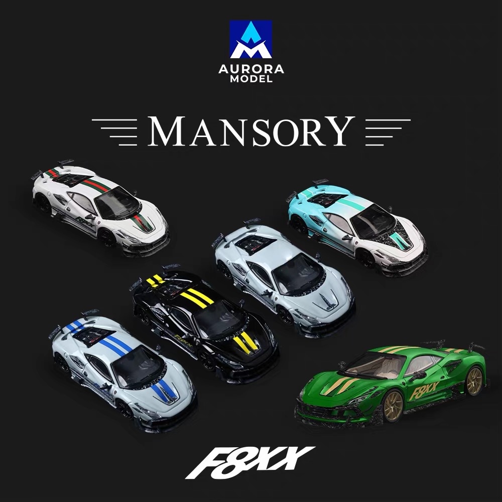 Diecast 1:64 Aurora Model Mansory Ferrari F8XX Koleksi Pajangan Hadiah