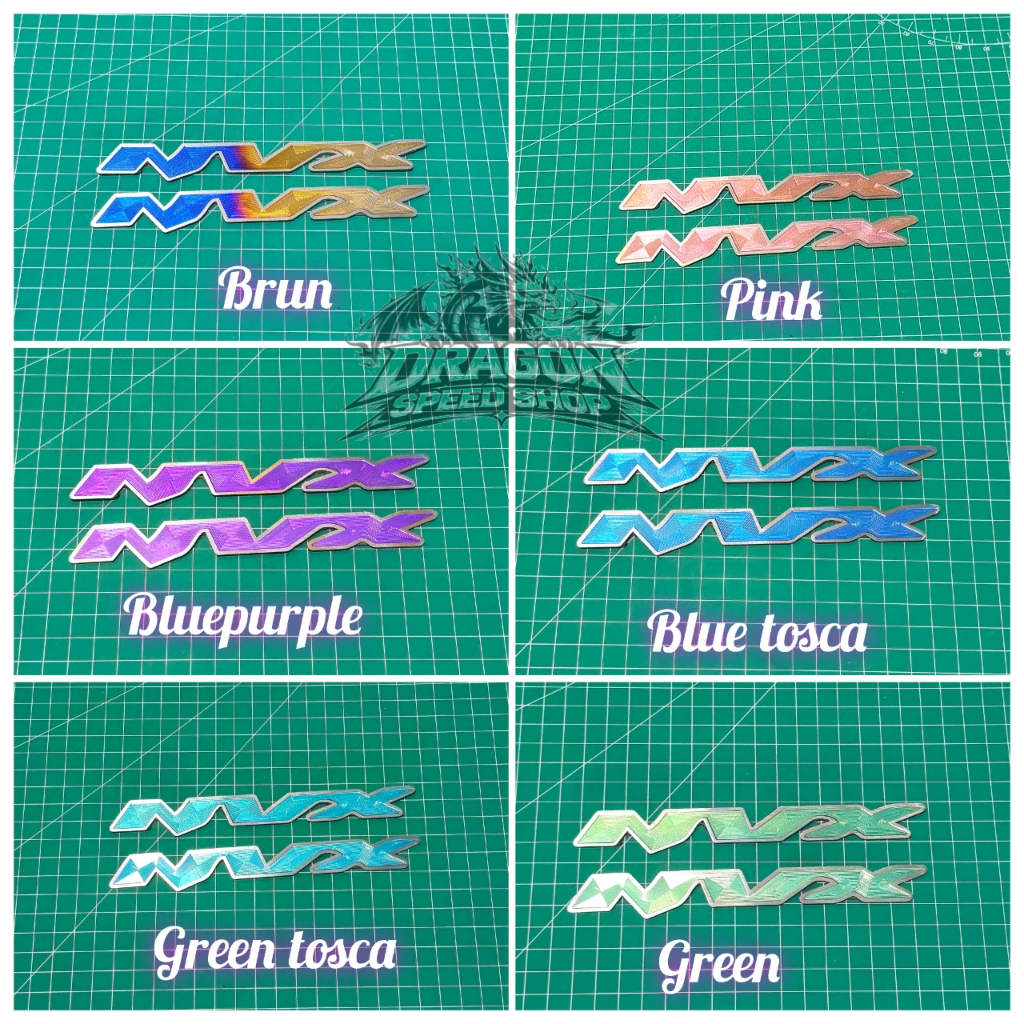 Logo emblem titanium body NVX yamaha aerox 155 ( sepasang) original titanium vietnam