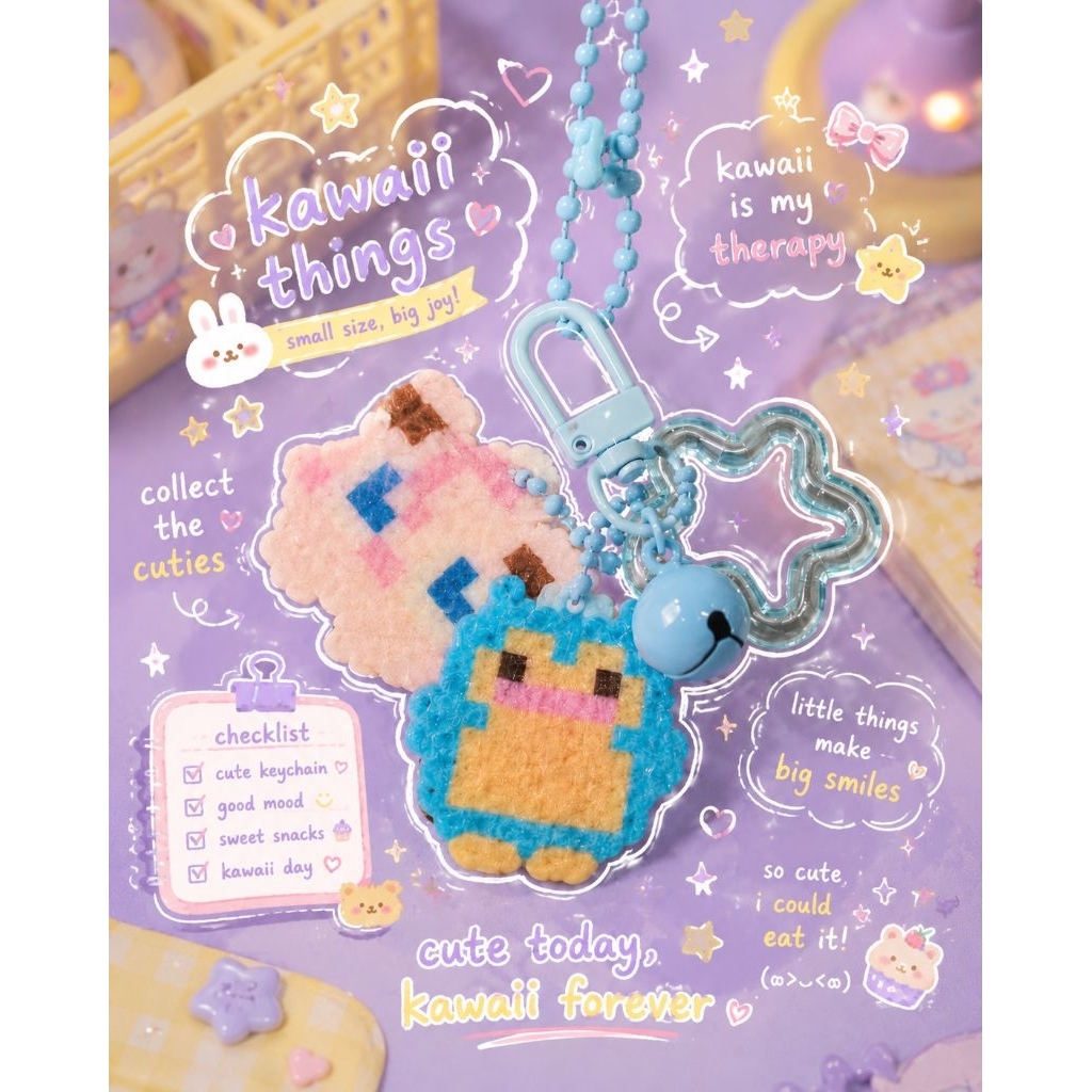 Gantungan Kunci ganci keychain key chain pokemon kirby snorlax perler beads