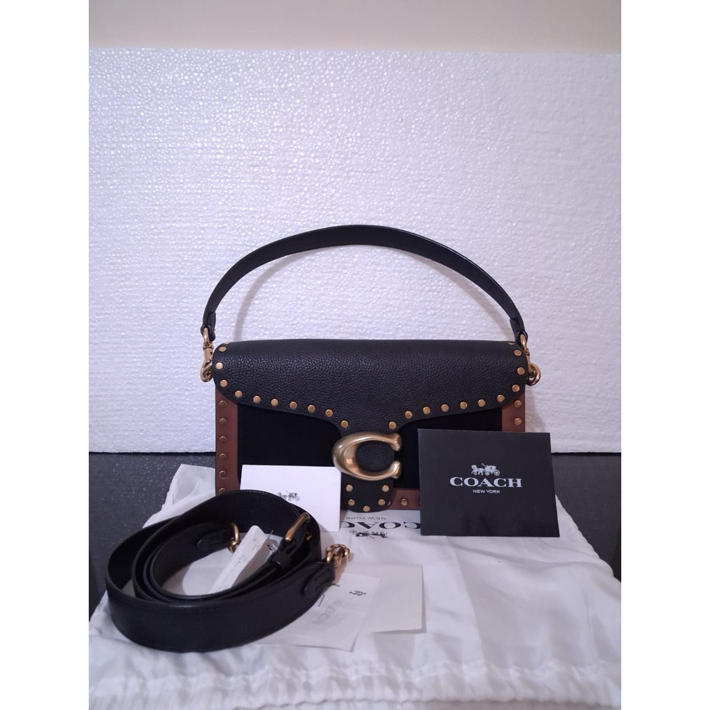 Preloved Coach Tabby Shoulder Bag 26 with Rivets (Black Multi)