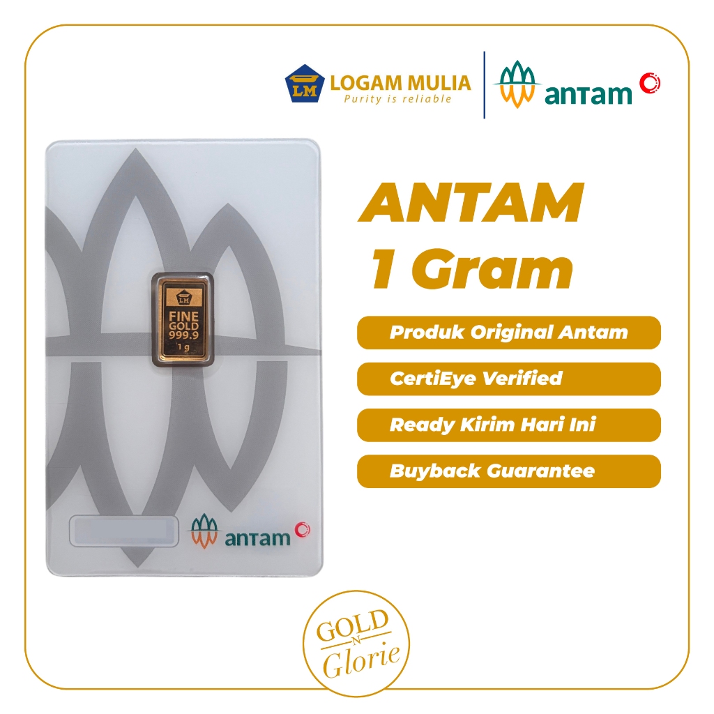 ANTAM Logam Mulia Emas Antam 1 Gram CertiEye 999.9