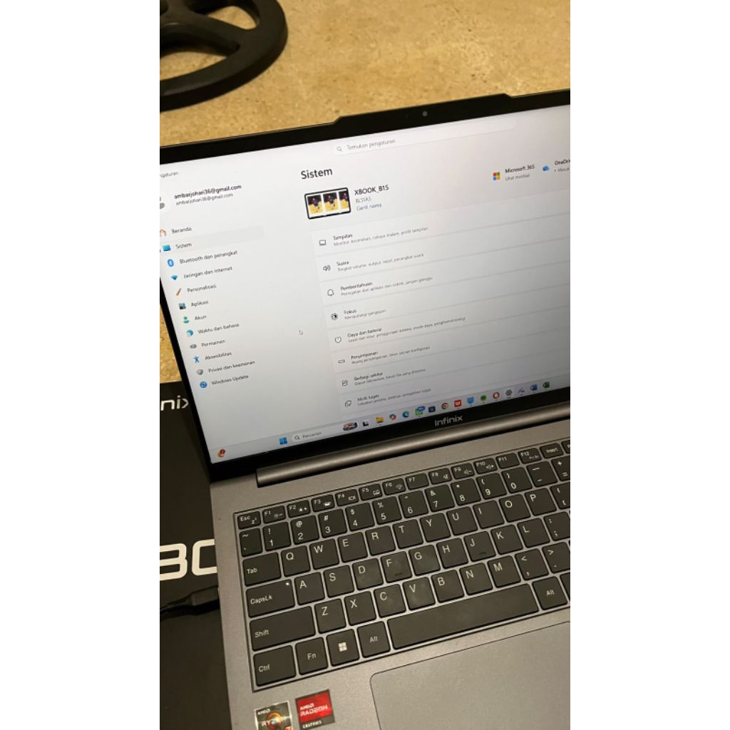 Laptop Gaming Laptop infinik Xboox 15 Ryzen 7 Second New