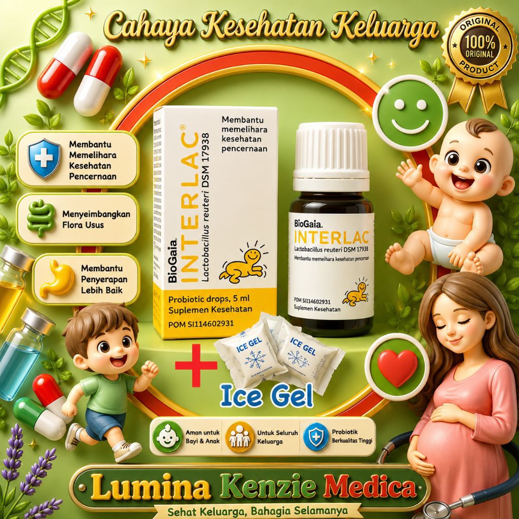 Interlac Drops Probiotik Free Ice Gel untuk BAYI - Interbat