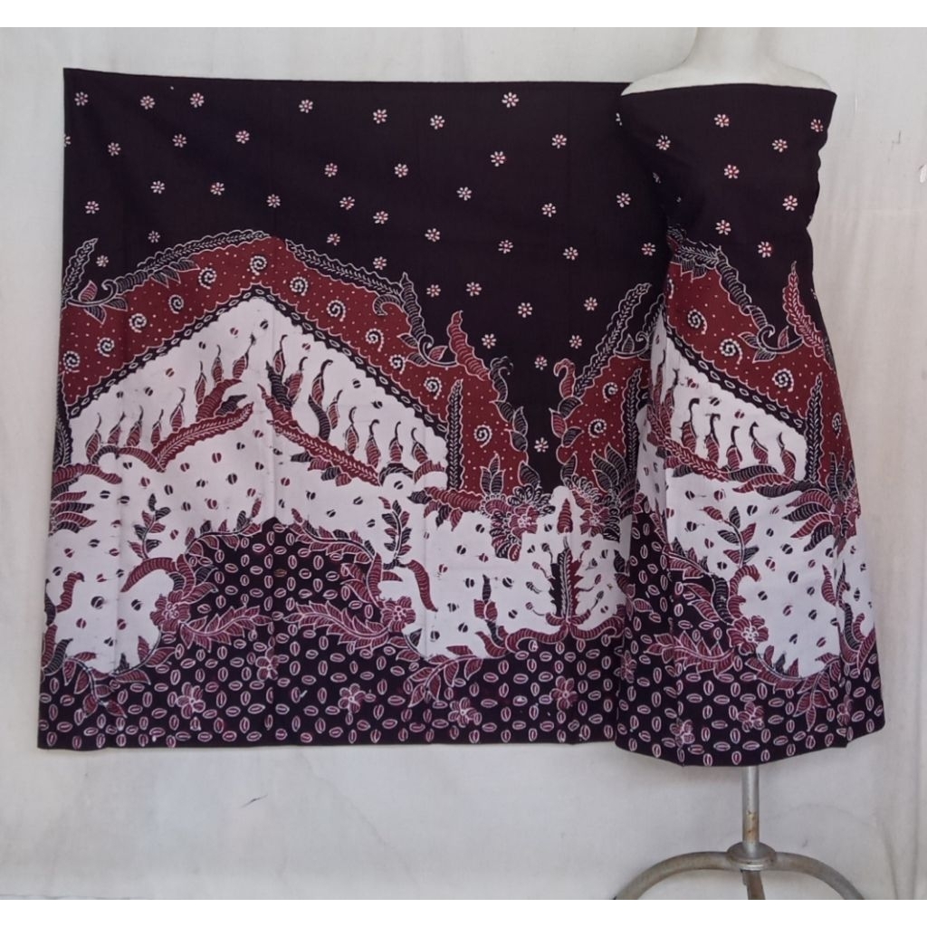 KAIN BATIK TULIS MADURA PINK HITAM