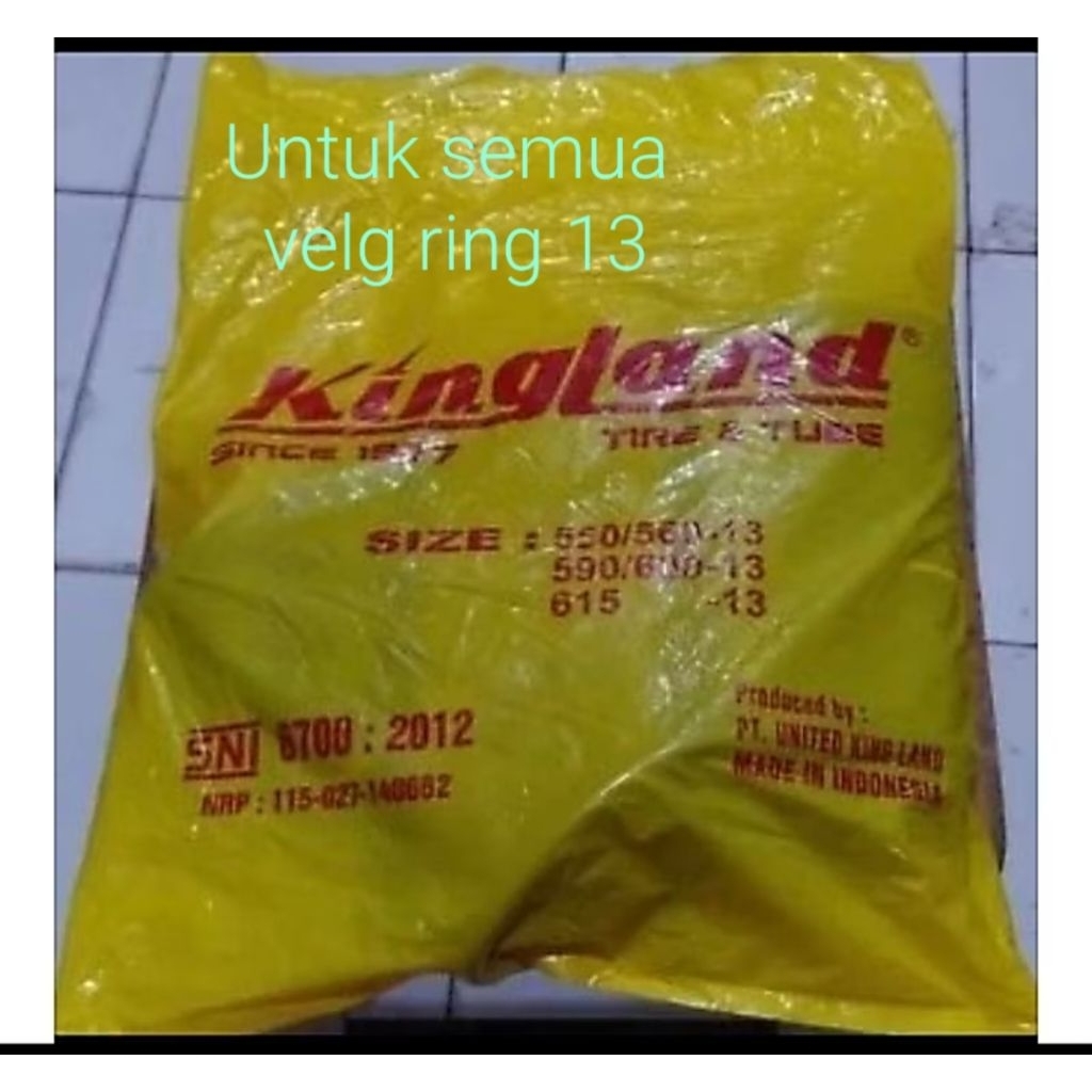 Ring 13 ban dalam mobil kingland ring 13