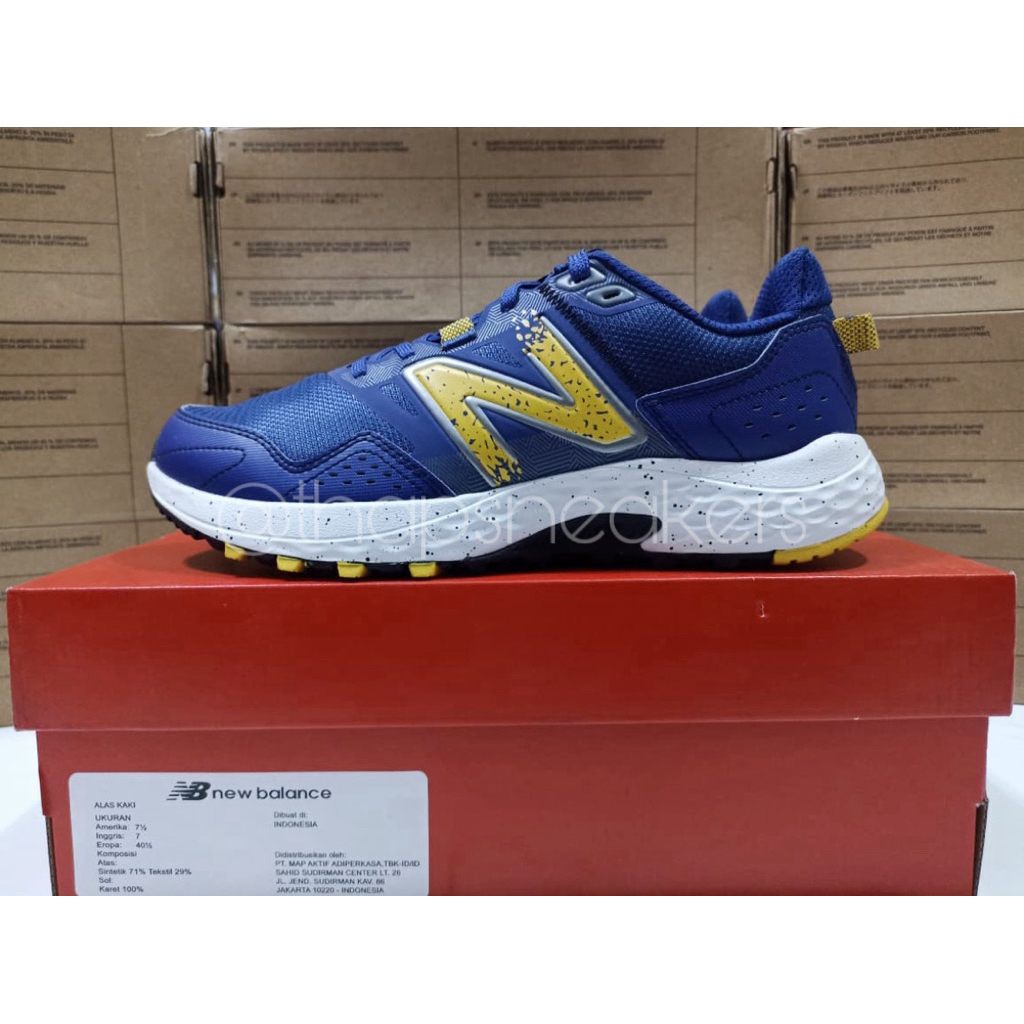 Sepatu Lari Pria NB 410 Trail v8 Navy Original PT MAP Resmi