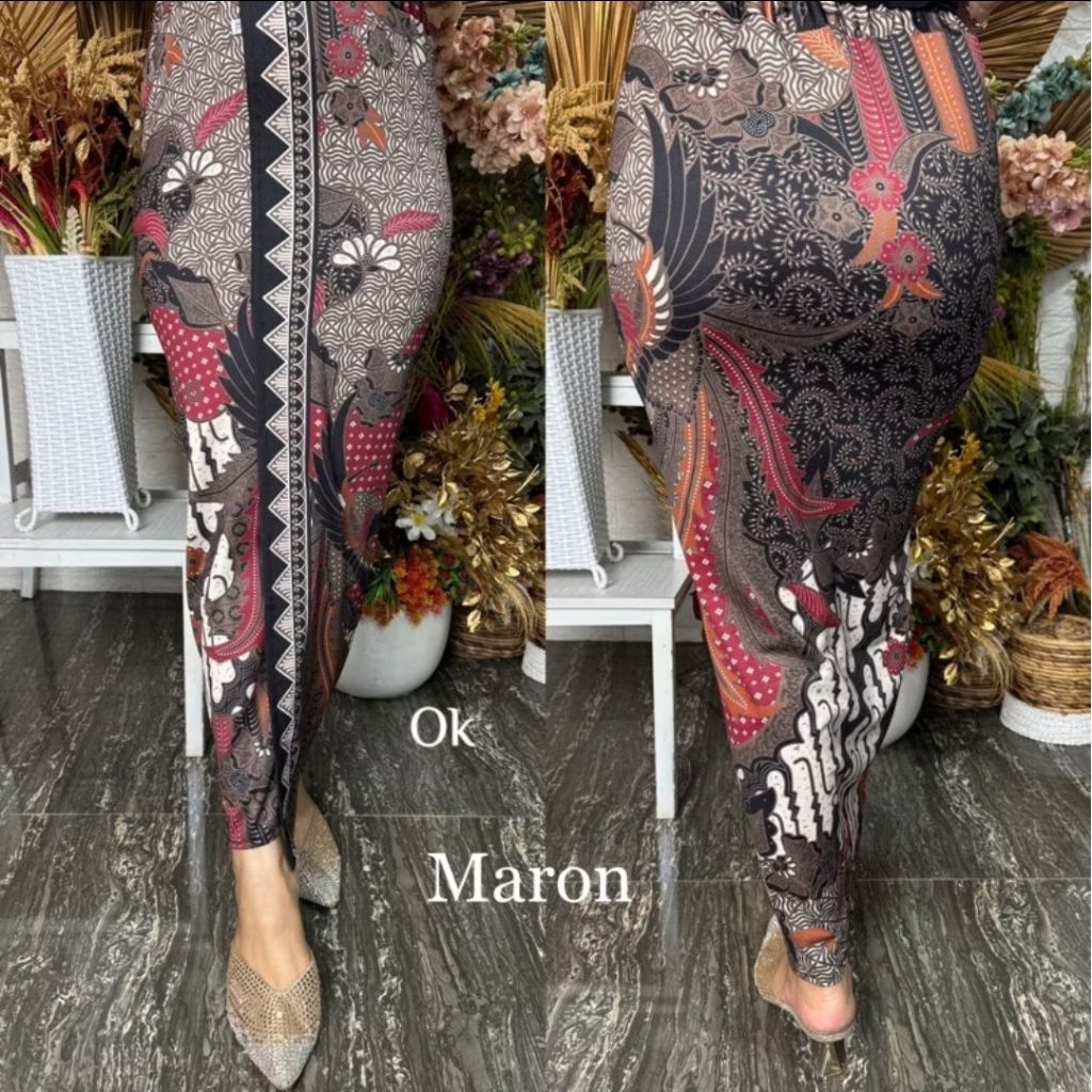 Rok span batik wanita kain elastis melar bawahan kebaya kamen jadi bali