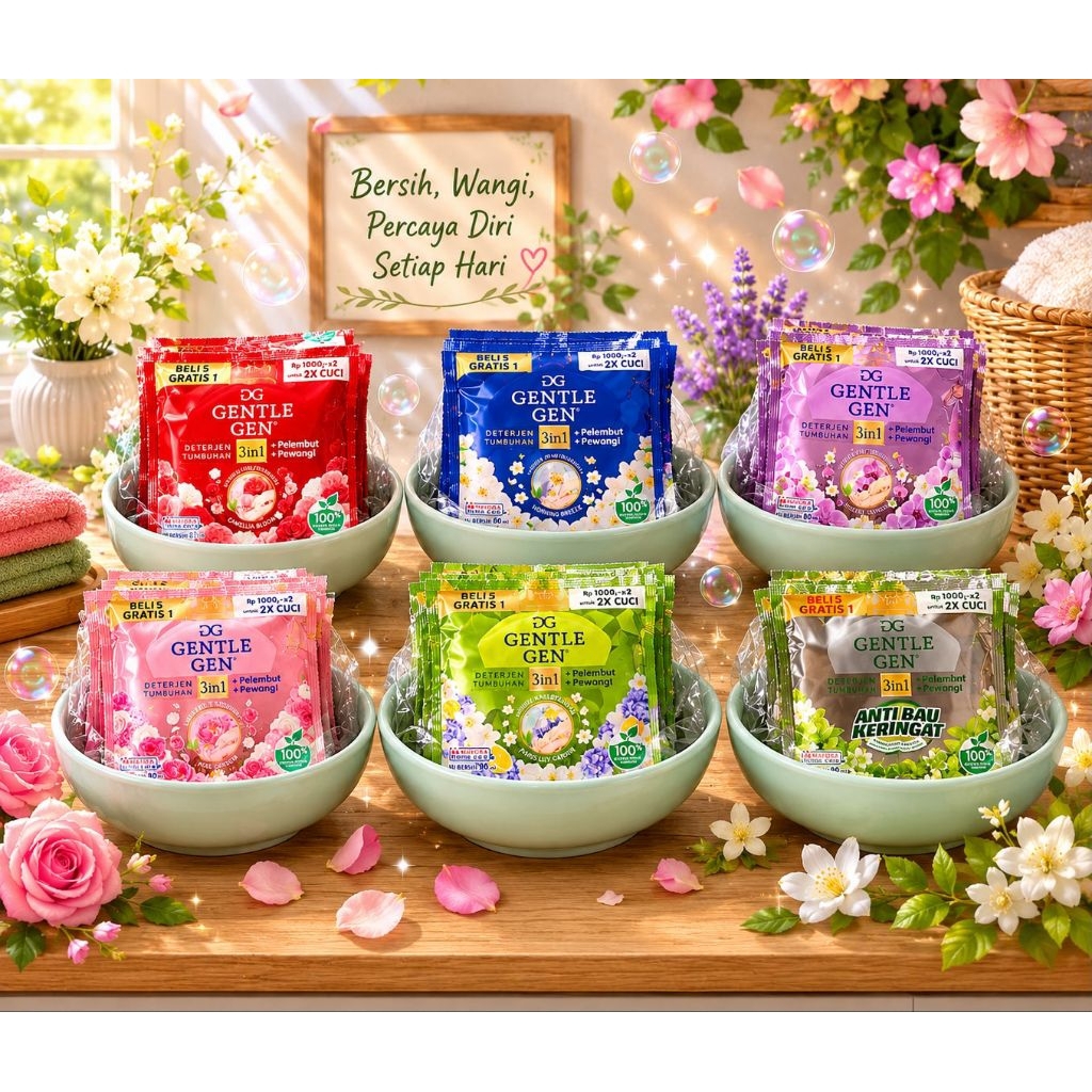 gentle gen 16 sachet free mangkok / gentle gen cair kemasan sachet