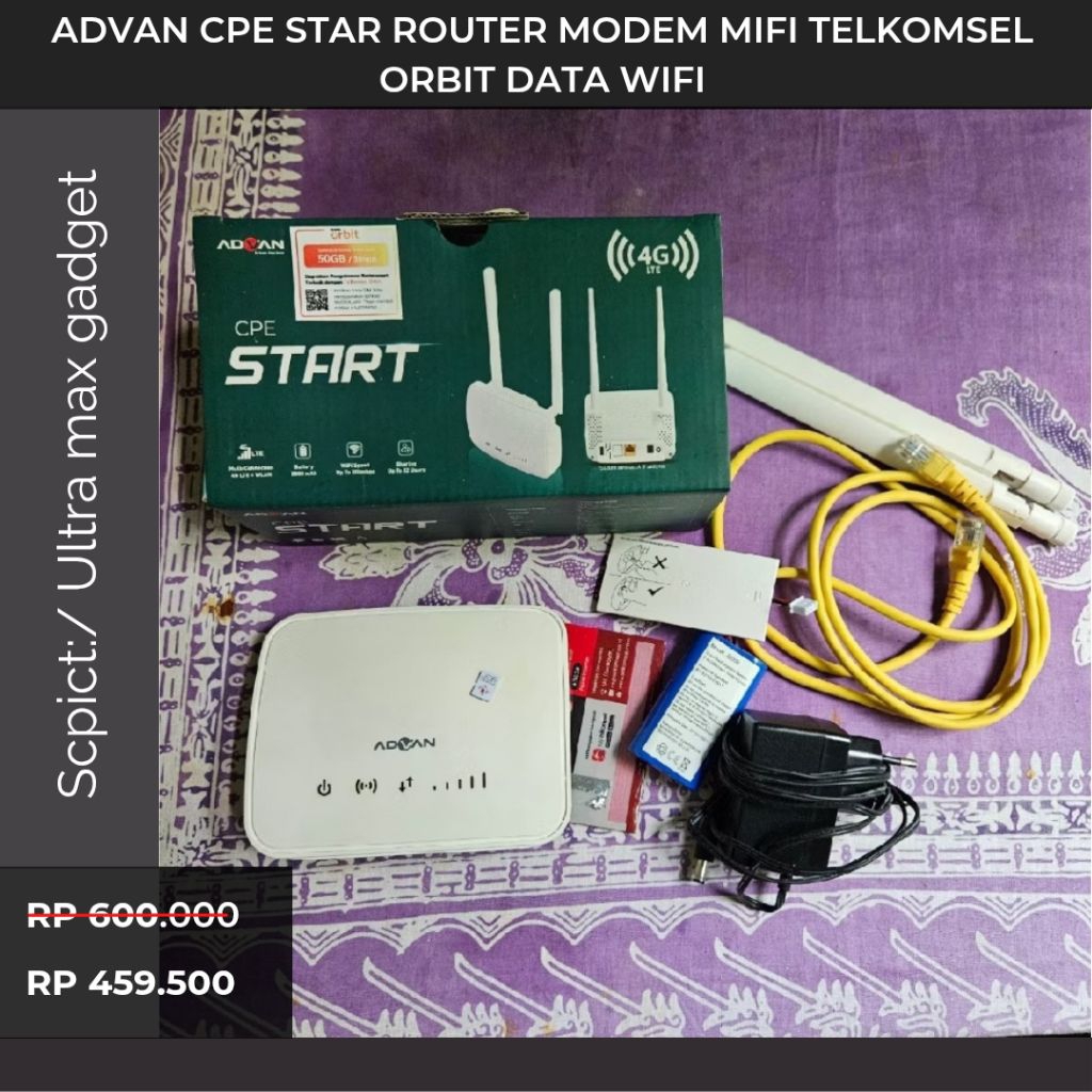 Promo  ADVAN CPE Star Router Modem Mifi Telkomsel Orbit Data Wifi Bekas