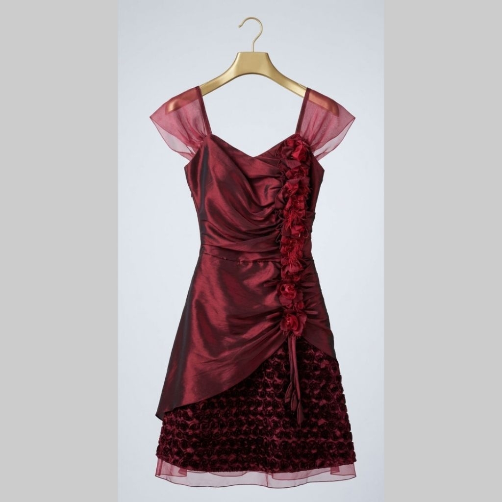 Dress Maroon Caroline Kosasih Preloved