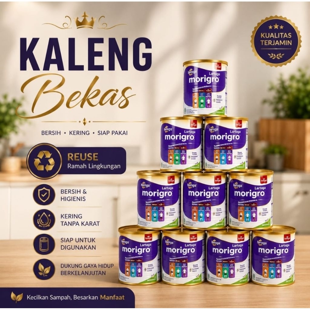 KALENG SUSU BEKAS MORIGROW MAX / KALENG ROTI