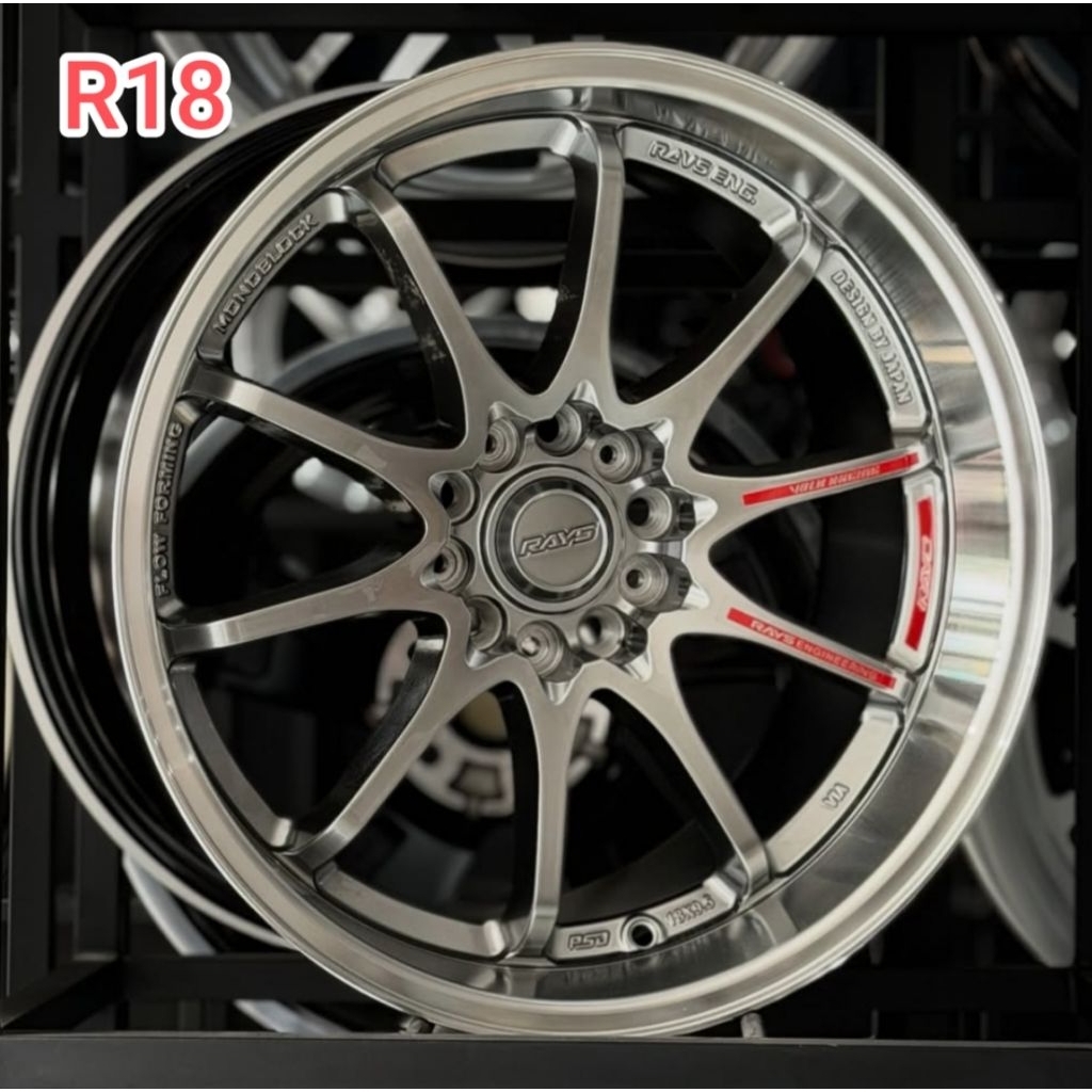 Velg Rays CE28 R18 Hyper Black Lips Polish 5x114