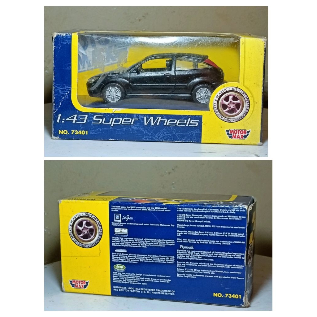 diecast ford focus minichamps rare black car motor max