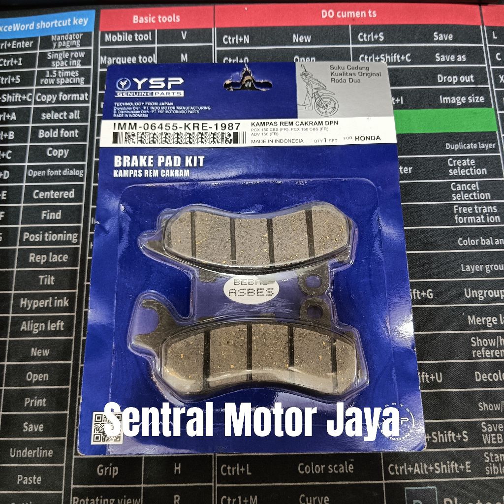 YSP DISPAD CAKRAM Depan (PRESS) PCX New 150 2018 KRE Lokal / Kampas Rem Depan Cakram / DISPAD /DISPA
