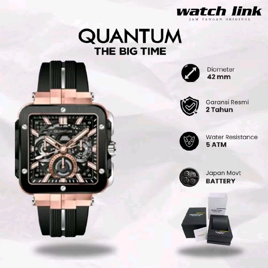 Jam Tangan Pria Quantum Rubber PWG1102.175 Original Garansi Resmi