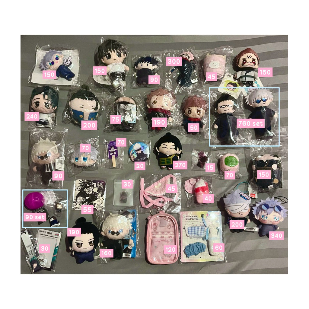 Clearance Sale Pt 1 Official Original JJK Merch Keychain Plush Acrylic Sumikko Gurashi Sakura Geto G